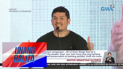 Davao City Mayor Sebastian Duterte kay PBBM: Kung wala kang aspirations sa iyong bansa, resign | UB