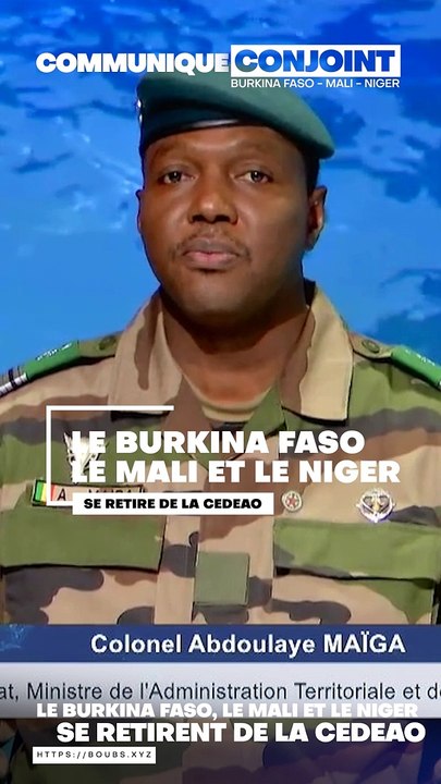 Communiqué du Retrait sans délais du Burkina Faso, du Mali et du Niger de la CEDEAO