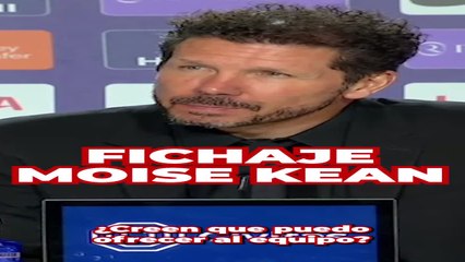 Simeone opina al fichaje de Moise Kean