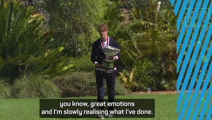 Reality slowly sinking in for Sinner as he claims first Grand Slam