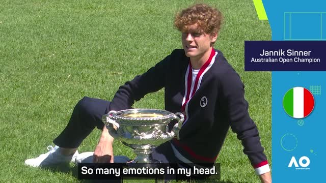 Reality slowly sinking in for Sinner as he claims first Grand Slam