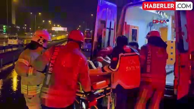 Yağış nedeniyle kontrolden çıkan otomobil üst geçide çarptı! 1 kişi öldü, 1 kişi ağır yaralandı