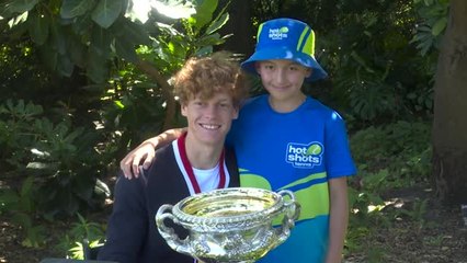 Wholesome moment as Sinner makes promise to young fan