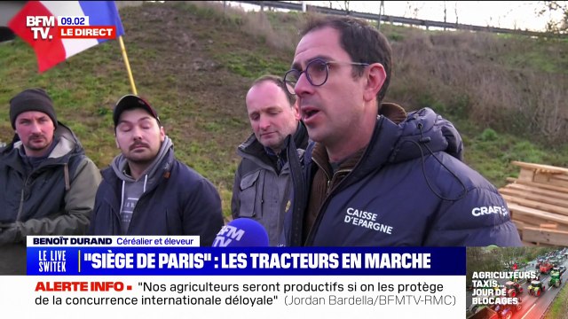 Colère des agriculteurs: Le but, c'est d'affamer les Parisiens assure Benoît Durand, céréalier et éleveur
