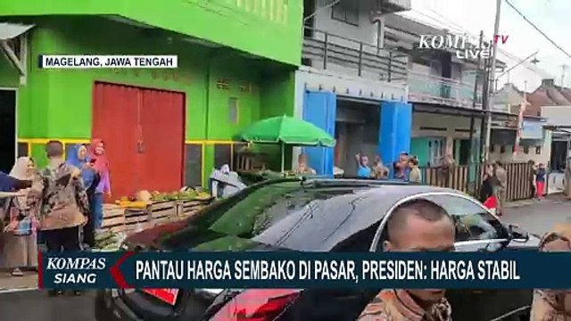 Antau Harga Sembako di Pasar Mungkid Magelang, Presiden: Harga Stabil, Ada Kenaikan di Beras