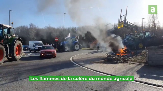 Les flammes de la colère du monde agricole à Villers-le-Bouillet