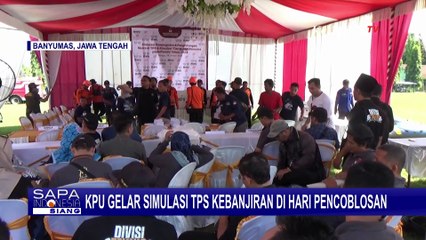 Riuh, Begini Suasana Simulasi TPS di Banyumas Kebanjiran di Hari Pencoblosan