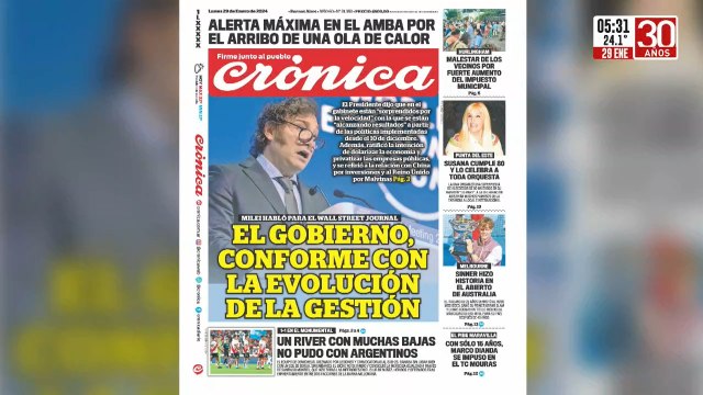 Milei al Wall Street Journal: No hay plan 'B' para mi gestión Gobierno