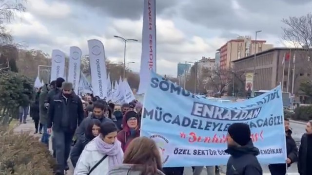Özel sektör öğretmenleri 'taban maaş' için Meclis'e yürüyor