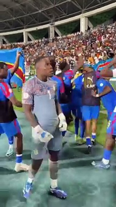 Les #Congolais  exultent après avoir réalisé l'exploit: les #Pharaons égyptiens sont tombés.