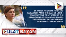 VP, Sara Duterte, nilinaw na hindi nila pinag-usapan ang panawagan ni Mayor Baste Duterte na...