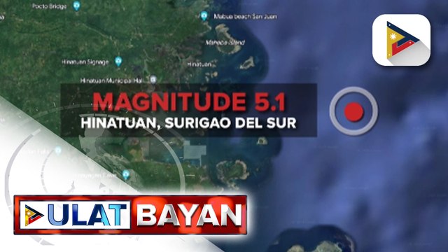 Ilang bahagi ng Surigao del Sur, niyanig ng magnitude 5.1 na lindol