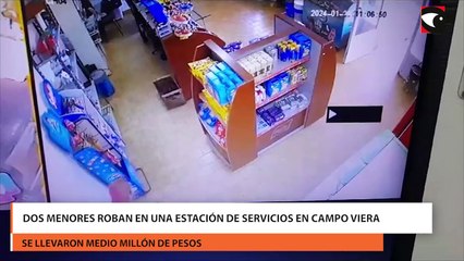 Dos menores roban en una estación de servicios en campo viera