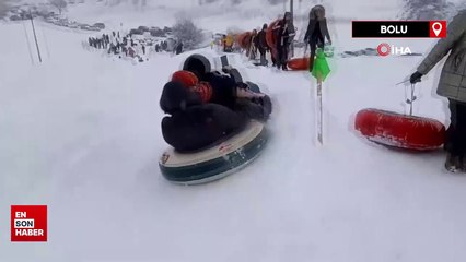 Bolu'da kendi kayak pistlerini yaptılar