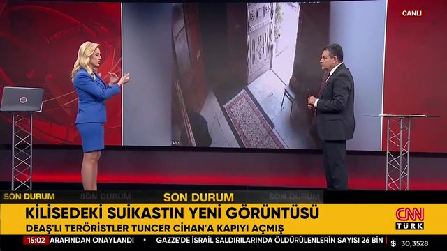 Kilisedeki suikastın yeni görüntüsü: DEAŞ'lı teröristler Tuncer Cihan'a kapıyı açmış