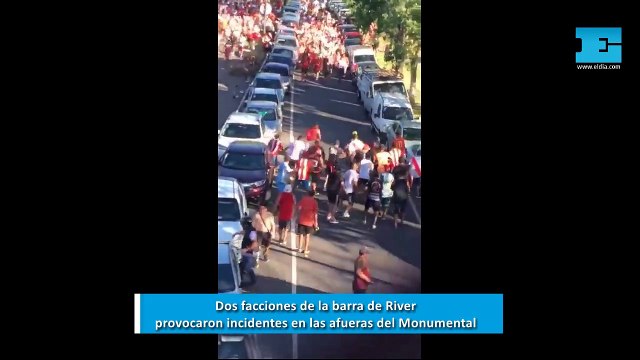 Dos facciones de la barra de River se enfrentaron en la previa del partido ante Argentinos: varios detenidos y heridos