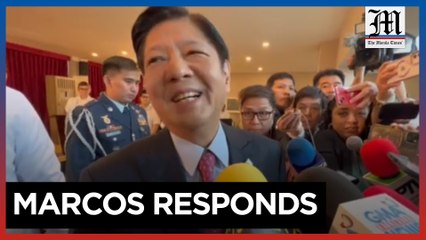 Marcos responds to Duterte's drug addict comment