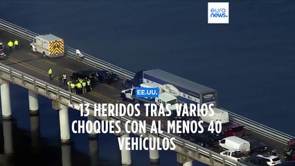 Download Video: Al menos 13 heridos tras un choque múltiple con 40 vehículos implicados en Maryland