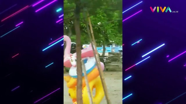 Puting Beliung Raksasa Muncul di Tengah Laut Pagatan