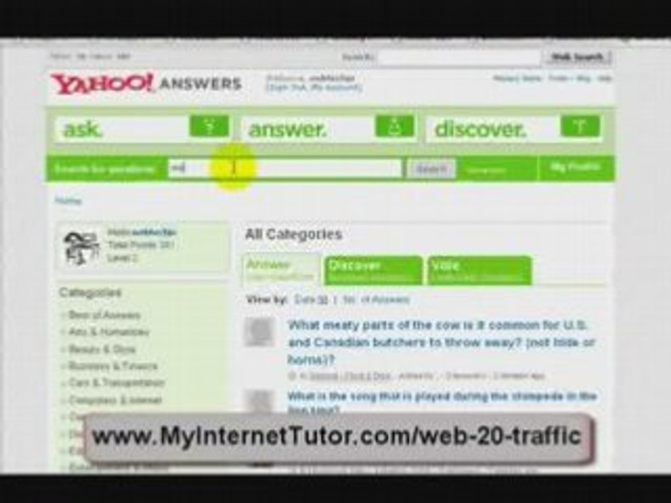 MyInternetTutor - 3 Minute Guide - Yahoo Ansers