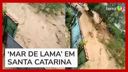 Temporal causa ‘mar de lama’ em Santa Catarina