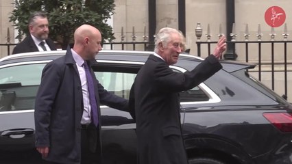 King Charles pictured leaving hospital for prostate treatment
