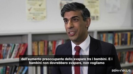 Gb, il premier Sunak dichiara guerra alle e-cigarette usa e getta