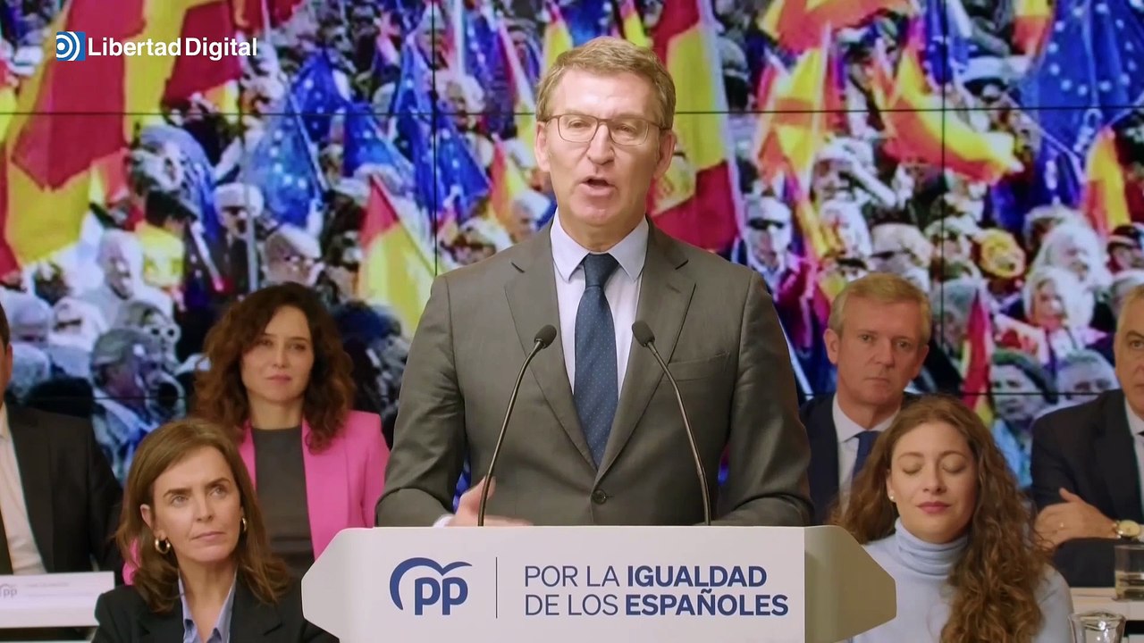 Feijóo da un aviso a Sánchez: "España no va a amnistiar al PSOE"