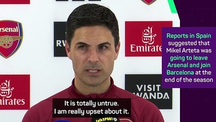 Arteta slams Arsenal exit rumours as 'fake news'