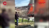 İstanbul'da ahşap binada korkutan yangın... Alev alev yandı