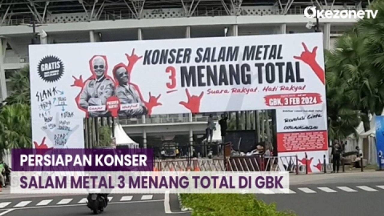 Persiapan Konser Salam Metal 3 Menang Total di GBK, Sejumlah Tenda dan Panggung Besar Berdiri