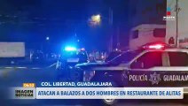 Dos hombres baleados en restaurante de alitas en Guadalajara