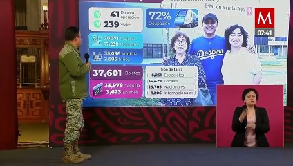 Tren Maya ha transportado a 37 mil 601 personas en 239 viajes: Sedena