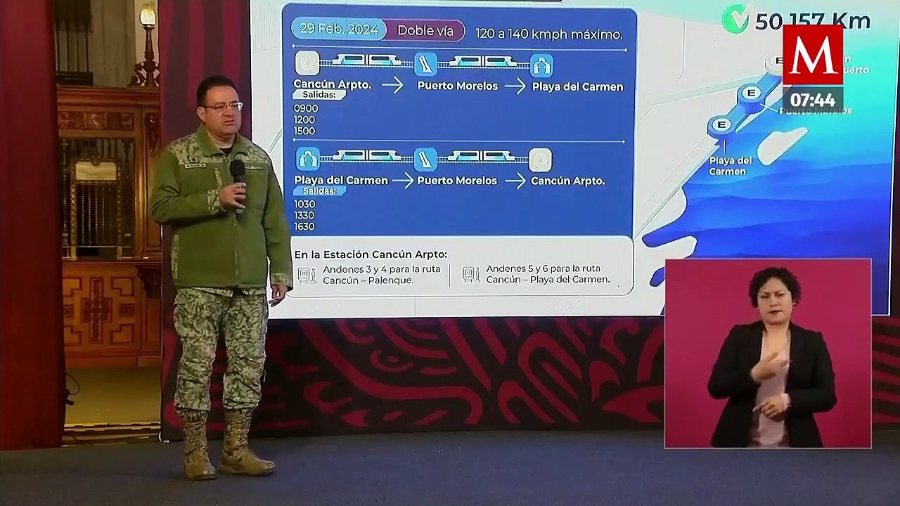 Sedena informa que Tramo 5 del Tren Maya iniciará operaciones el 29 de febrero