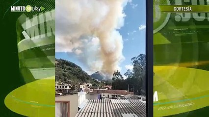 incendio forestal en Sopó