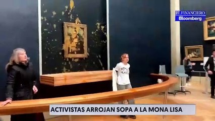 Activistas le lanzaron sopa a la Mona Lisa en el Museo del Louvre