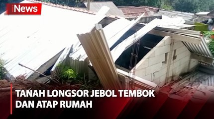 Tanah Longsor Jebol Tembok dan Atap Rumah Warga di Banyumas