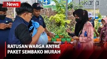 Ratusan Warga Antre Paket Sembako Murah yang Disediakan Pemprov DKI Jakarta