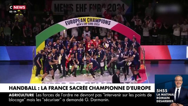 Handball : Les Français ont été sacré Champion d'Europe et sont reçus par Emmanuel Macron à l'Elysée