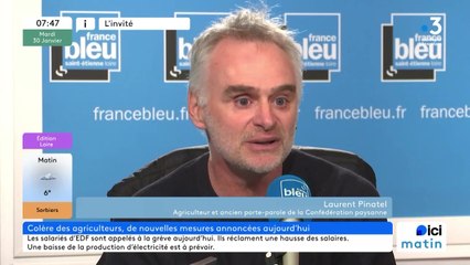 Laurent Pinatel, agriculteur à St-Genest-Lerpt