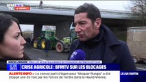 David Lisnard, le maire de Cannes, est présent avec les agriculteurs sur un point de blocage dans les Yvelines