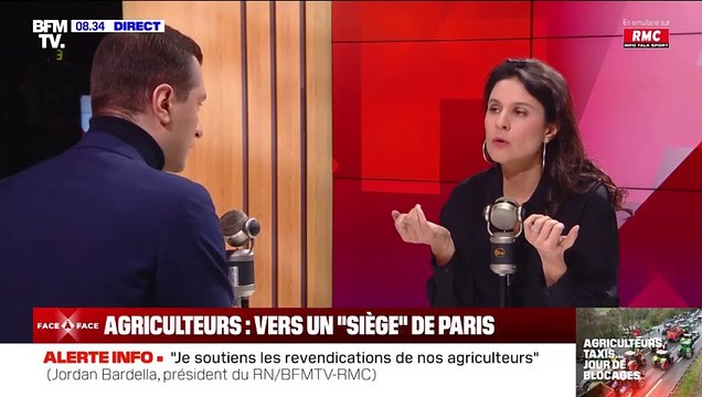 Grosses tensions entre Apolline de Malherbe et Jordan Bardella sur BFMTV