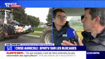 Toulouse: une cinquantaine de tracteurs mobilisés autour de l'aéroport de Toulouse-Blagnac
