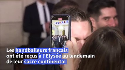 Les handballeurs français reçus par Emmanuel Macron après leur titre européen