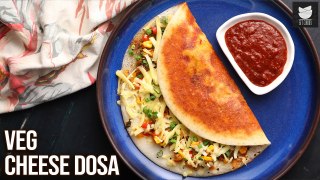 Veg Cheese Dosa | The Most Cheesiest Dosa | Quick South Indian Cheese Dosa | Chef Varun