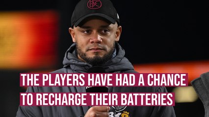 Vincent Kompany happy for chance to recharge his players