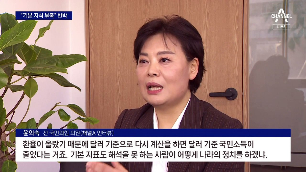 임종석 “소득 마이너스” vs 윤희숙 “기본지식 없다”
