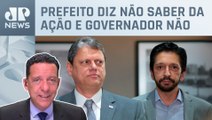 Tarcísio e Nunes evitam comentar sobre operação da PF; José Maria Trindade analisa