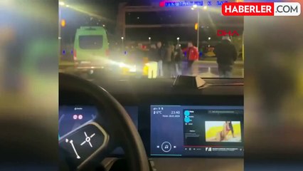 Kağıthane'de taksici ile tartışan kişiler arasında kavga çıktı