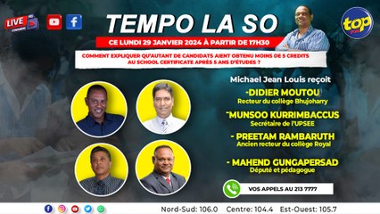 Tempo la so : Comment expliquer qu’autant de candidats aient obtenu moins de 5 credits.